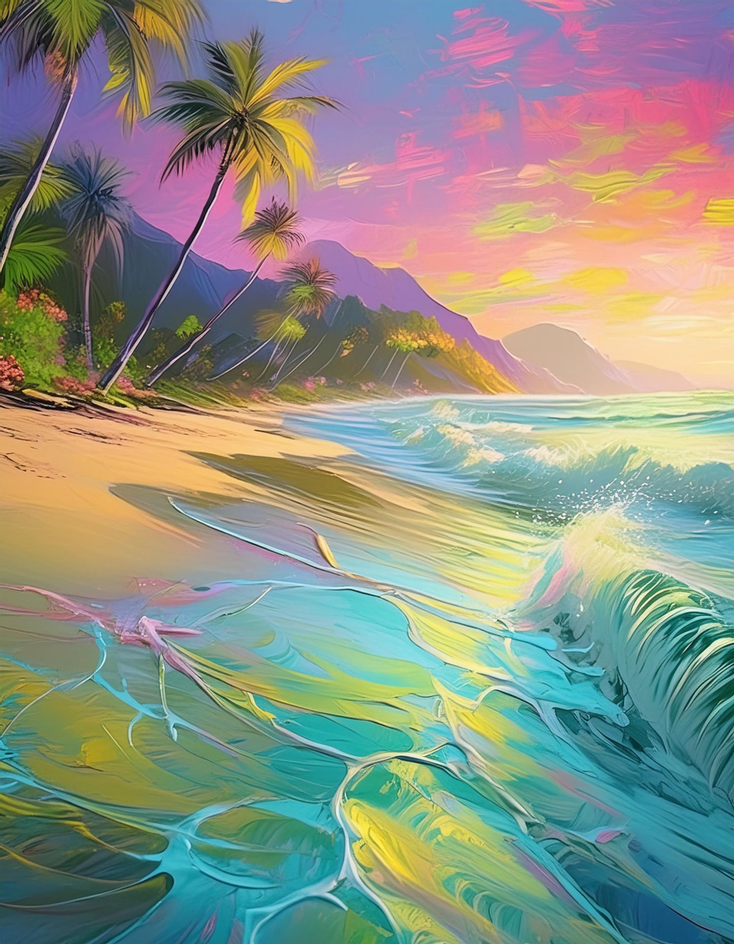 Aesthetic Beach Extra Large Wall Mural| Interior Design Wallpaper - Dhalfashionistt