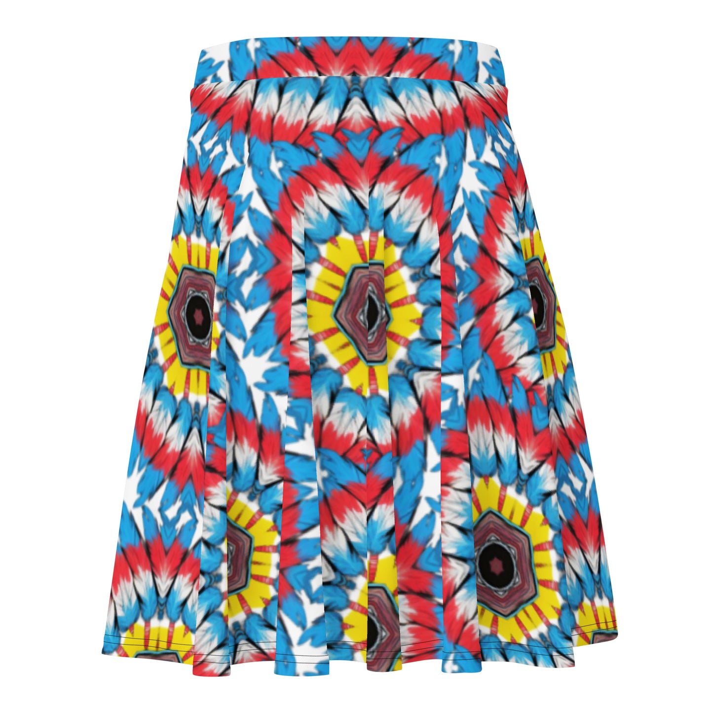 Flower Pattern Skater Skirt - Unique Art at Dhalfashionistt