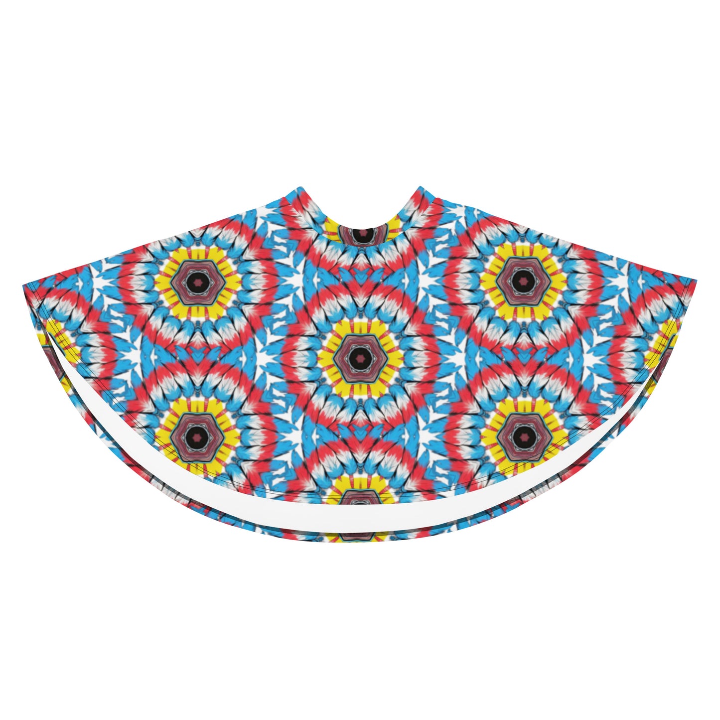 Flower Pattern Skater Skirt - Unique Art at Dhalfashionistt