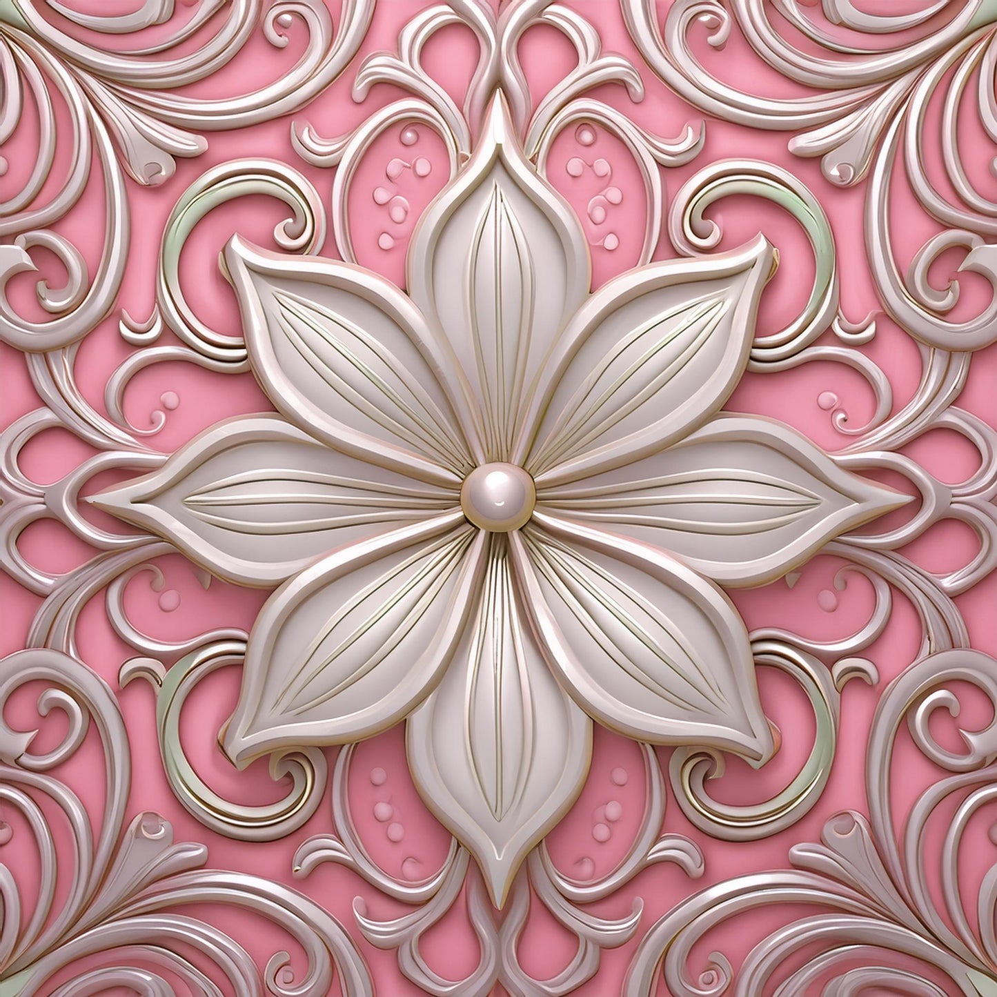 Amazing White Lily Flower Details Wall Mural | Artistic Decor Wallpaper - Dhalfashionistt