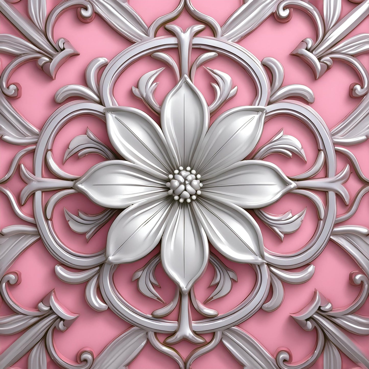 Amazing White Lily Flower Details Wall Mural | Artistic Decor Wallpaper - Dhalfashionistt