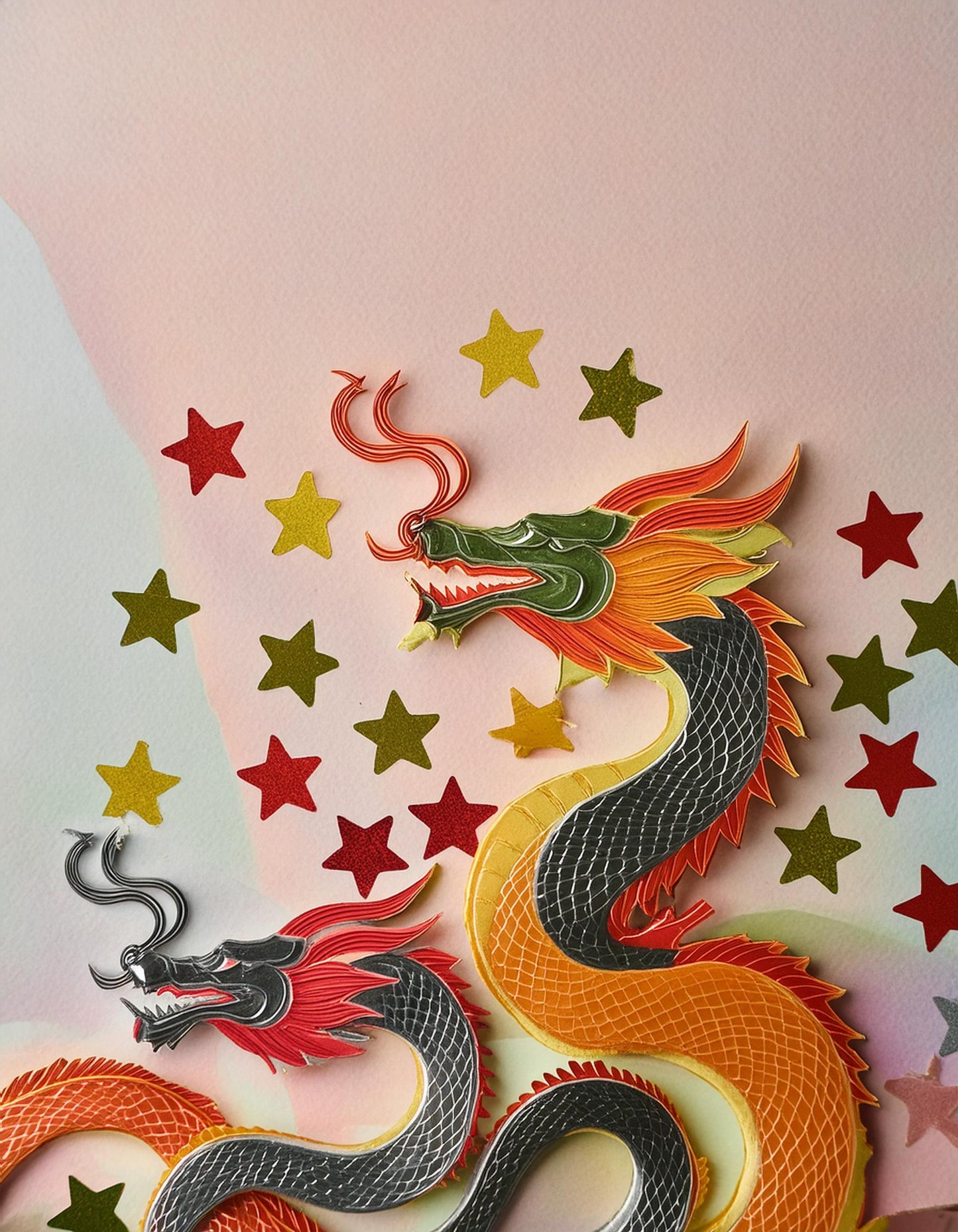 Beautiful Pattern Dragoon Colorful Wall Mural | Natural Elements Wallpaper - Dhalfashionistt
