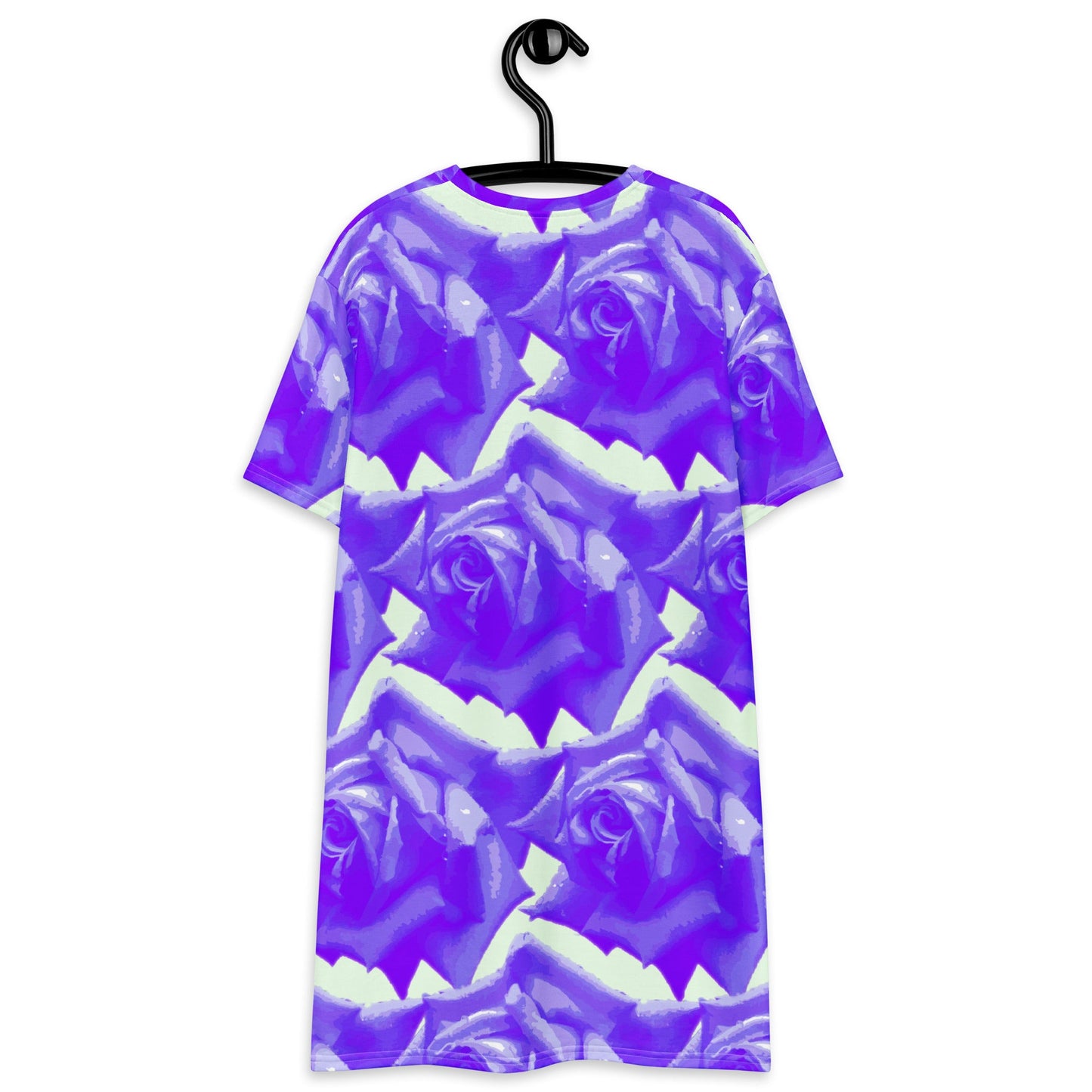 Blooming Beauty Roses T-shirt Dress | Effortlessly Sophisticated Style | Botanical Flower - Dhalfashionistt