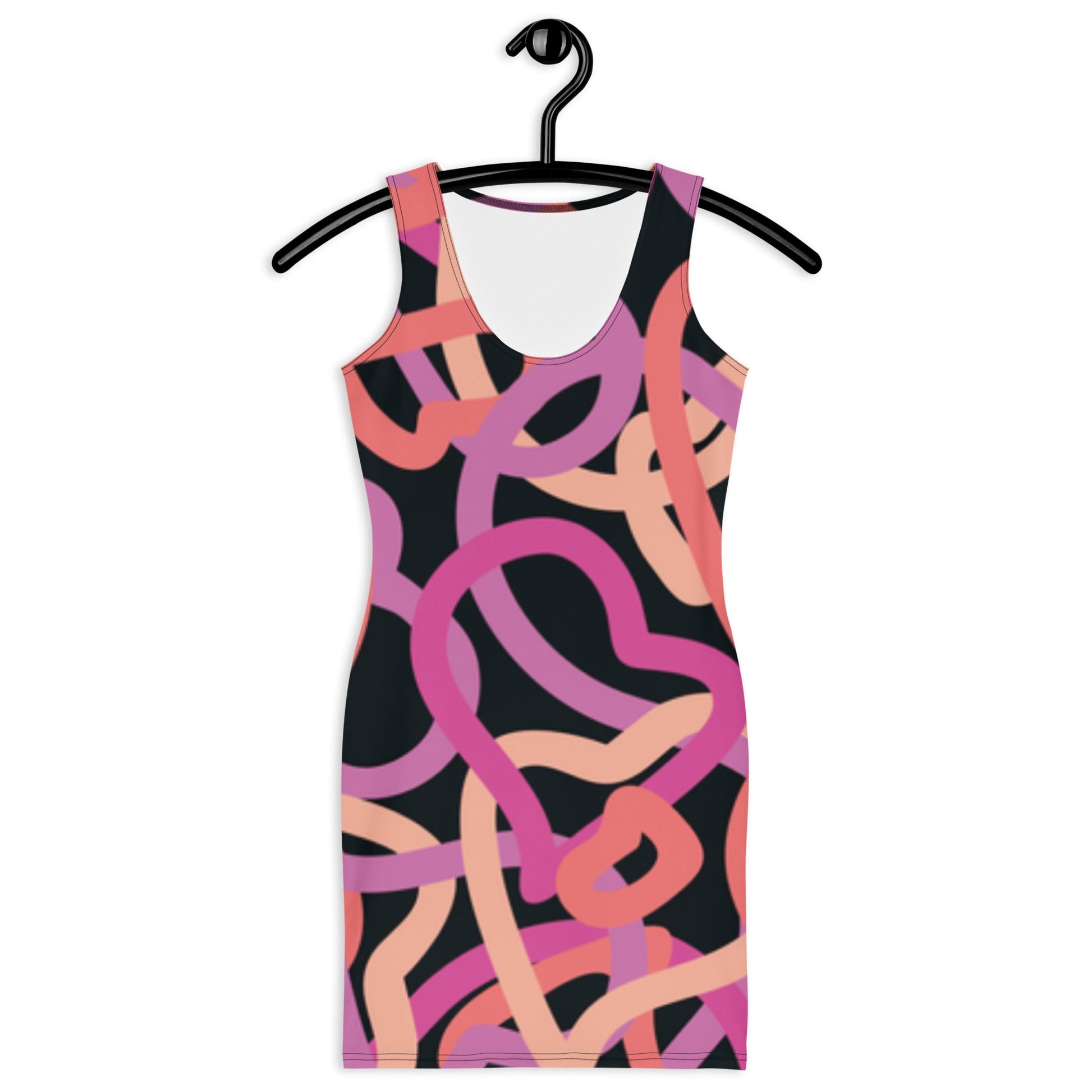 Dhalfashionistt Crazy Moves Dress | Groovy Print & Bohemian Quotes - Dhalfashionistt All-over Printed Dress Bohemian Dress Bohemian Quote Dress Comfortable Dress Crazy Moves Dress Fitted Dress Gift for Her Dress Good Vibes Dress Groovy Design Dress Groovy Print Dress Groovy Quotes Dress Microfiber Yarn Dress Free Text