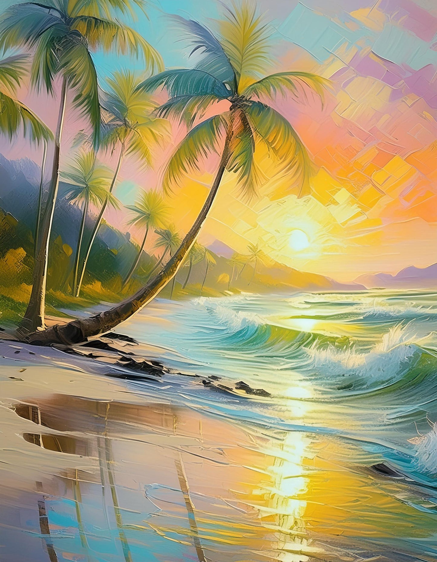 Creative Beach Futuristic Realistic Wall Mural | Home & Office Decor - Dhalfashionistt