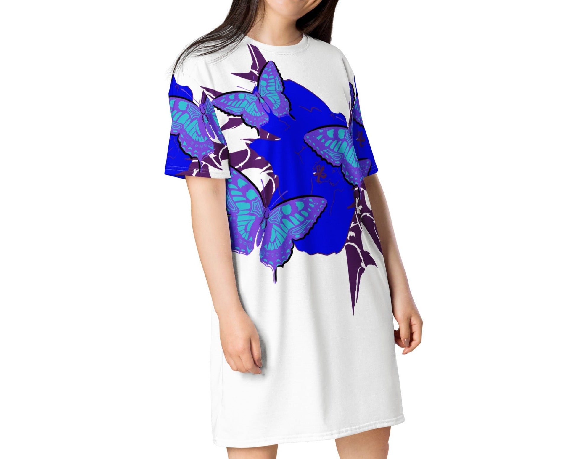 Dhalfashionistt Dreamy Butterfly Dress | Nature-Inspired & Gift for Her - Dhalfashionistt Art Butterflies Dress Butterfly Print Dress Casual Dress Comfortable Dress Dancing Butterflies Dress Dreamy Butterfly Dress Gift Botanical Dress Gift for Her Dress Nature Inspired Nature Lover's Gift Nature Lovers Nature Photography Nature-Inspired Clothing Nature-Inspired Dress Oversized Dress Smooth and Stretchy Fabric Dress Street Style Dress Free Text