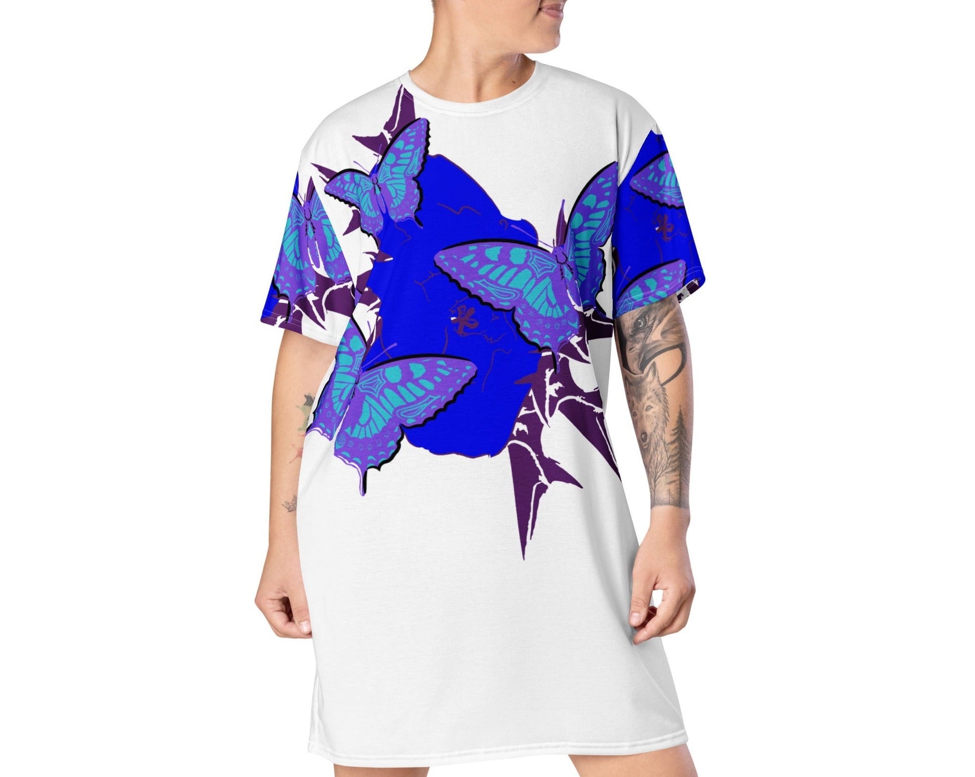 Dhalfashionistt Dreamy Butterfly Dress | Nature-Inspired & Gift for Her - Dhalfashionistt Art Butterflies Dress Butterfly Print Dress Casual Dress Comfortable Dress Dancing Butterflies Dress Dreamy Butterfly Dress Gift Botanical Dress Gift for Her Dress Nature Inspired Nature Lover's Gift Nature Lovers Nature Photography Nature-Inspired Clothing Nature-Inspired Dress Oversized Dress Smooth and Stretchy Fabric Dress Street Style Dress Free Text