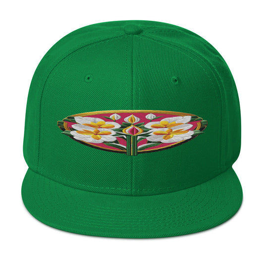 Embrace Nature's Beauty with the Realistic Flower Altarpiece Snapback Hat - Dhalfashionistt