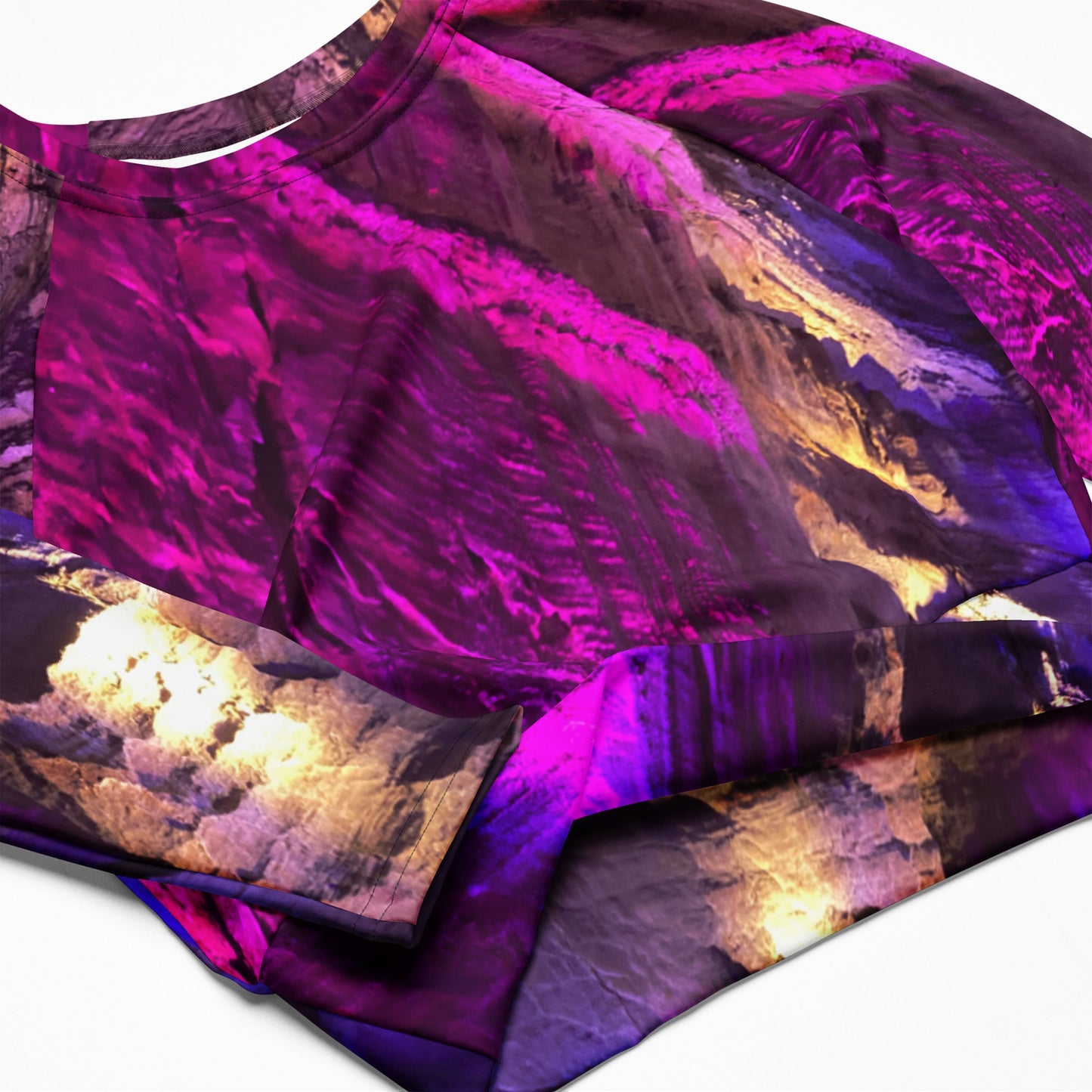 Dhalfashionistt Fall Photography Crop Top - Nature-Inspired Long Sleeve Crop Tee Athleisure Wear Comfort Colors Eco-Friendly Fashion Fall Photography Gift for Her Graphic Tee Crop Top Long Sleeve Crop Tee Nature Photography Nature Quote Nature-Inspired Oversize Crop Top Ruby Falls Stylish Swimwear Travel Photography Waterfall Colors Free Text