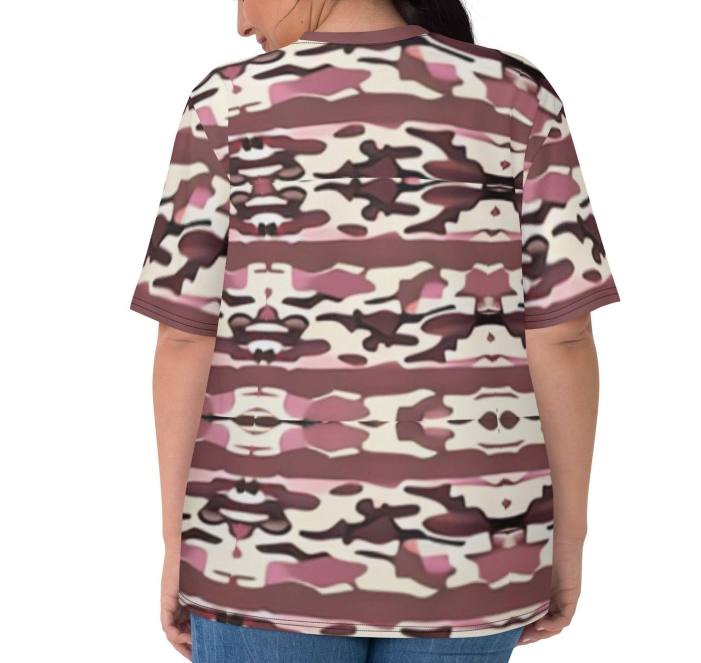 Fashion Camo Oversized Shirt | Premium Graphic Tee | Gift for Her - Dhalfashionistt