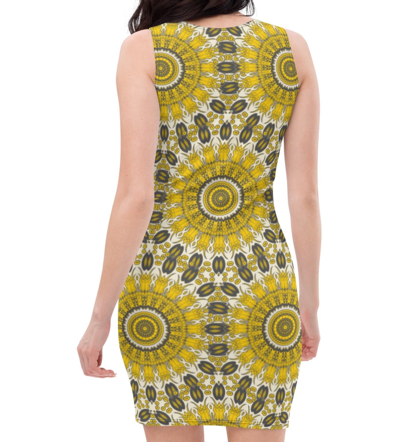 Fashion-sunflower pattern Bodycon Dress | Confident & Beautiful - Dhalfashionistt