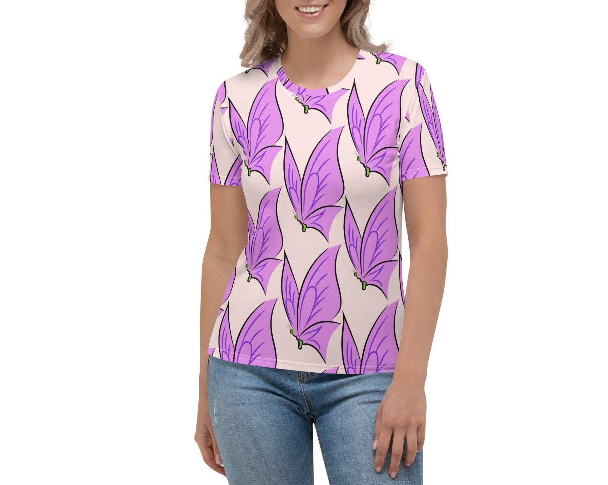 Dhalfashionistt Gift for Her | Nature-Inspired Graphic Tee | Butterfly Lovers Shirt - Dhalfashionistt Art Butterflies Art Lovers Gift Big Pink Butterflies Botanical Tee Shirt Butterfly Gift Butterfly Lovers Butterfly Nature Comfort Colors Comfort Colors Shirt Cotton Touch Polyester Cute Butterflies Tee Gift Butterfly Shirt Gift for Her Graphic Tee Graphic Tee Shirt Nature Inspired oversized shirt Premium Knit Jersey Women's Clothing Free Text