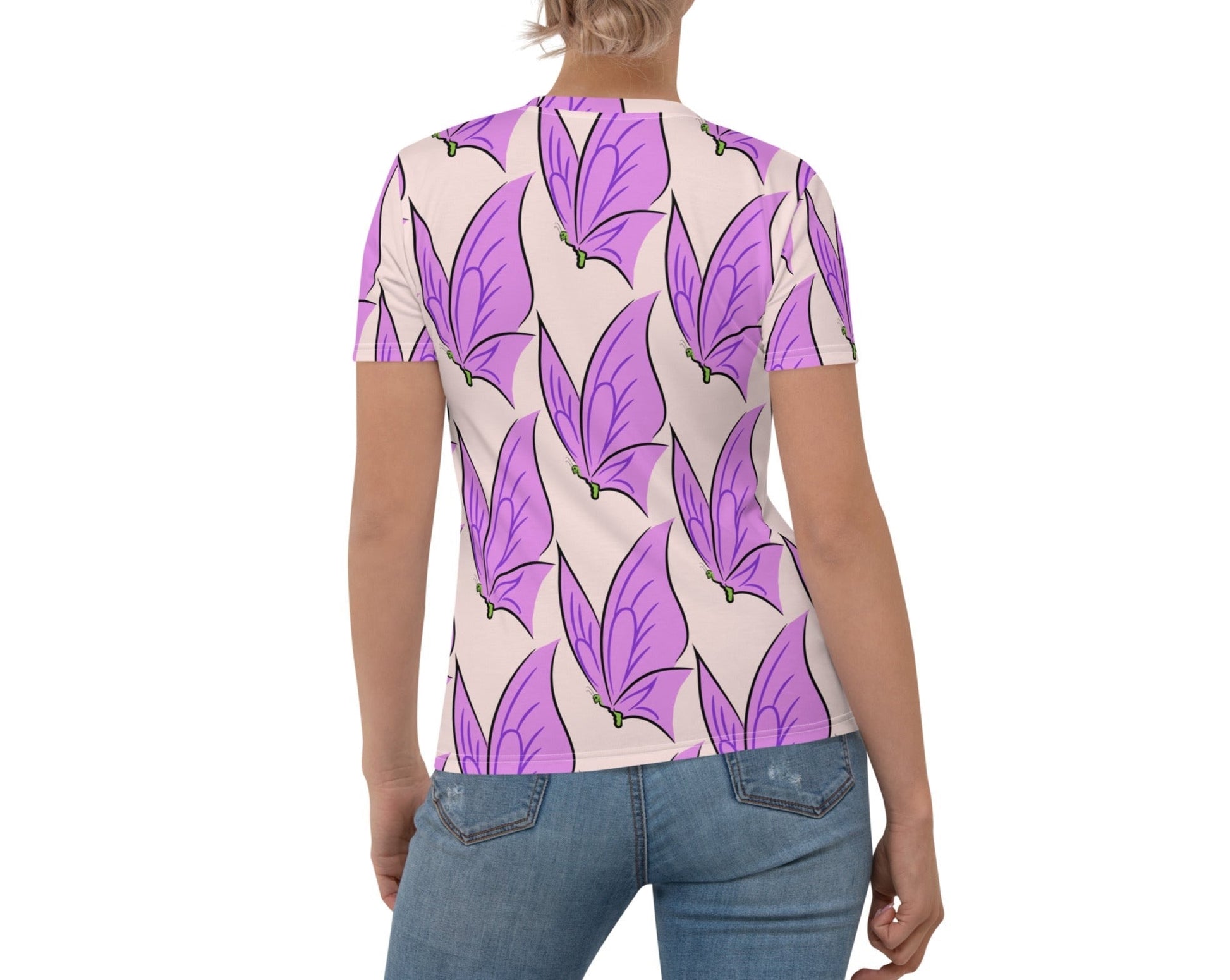 Dhalfashionistt Gift for Her | Nature-Inspired Graphic Tee | Butterfly Lovers Shirt - Dhalfashionistt Art Butterflies Art Lovers Gift Big Pink Butterflies Botanical Tee Shirt Butterfly Gift Butterfly Lovers Butterfly Nature Comfort Colors Comfort Colors Shirt Cotton Touch Polyester Cute Butterflies Tee Gift Butterfly Shirt Gift for Her Graphic Tee Graphic Tee Shirt Nature Inspired oversized shirt Premium Knit Jersey Women's Clothing Free Text