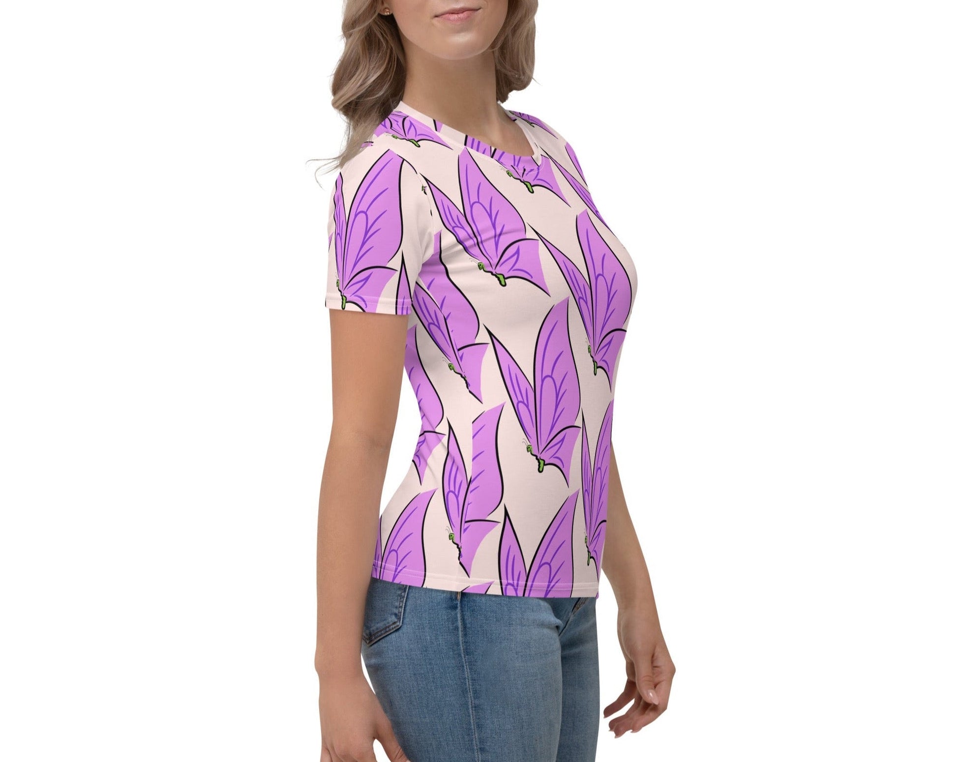 Dhalfashionistt Gift for Her | Nature-Inspired Graphic Tee | Butterfly Lovers Shirt - Dhalfashionistt Art Butterflies Art Lovers Gift Big Pink Butterflies Botanical Tee Shirt Butterfly Gift Butterfly Lovers Butterfly Nature Comfort Colors Comfort Colors Shirt Cotton Touch Polyester Cute Butterflies Tee Gift Butterfly Shirt Gift for Her Graphic Tee Graphic Tee Shirt Nature Inspired oversized shirt Premium Knit Jersey Women's Clothing Free Text