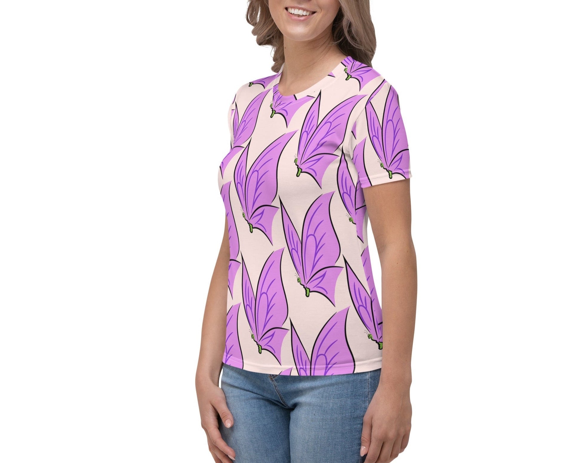 Dhalfashionistt Gift for Her | Nature-Inspired Graphic Tee | Butterfly Lovers Shirt - Dhalfashionistt Art Butterflies Art Lovers Gift Big Pink Butterflies Botanical Tee Shirt Butterfly Gift Butterfly Lovers Butterfly Nature Comfort Colors Comfort Colors Shirt Cotton Touch Polyester Cute Butterflies Tee Gift Butterfly Shirt Gift for Her Graphic Tee Graphic Tee Shirt Nature Inspired oversized shirt Premium Knit Jersey Women's Clothing Free Text