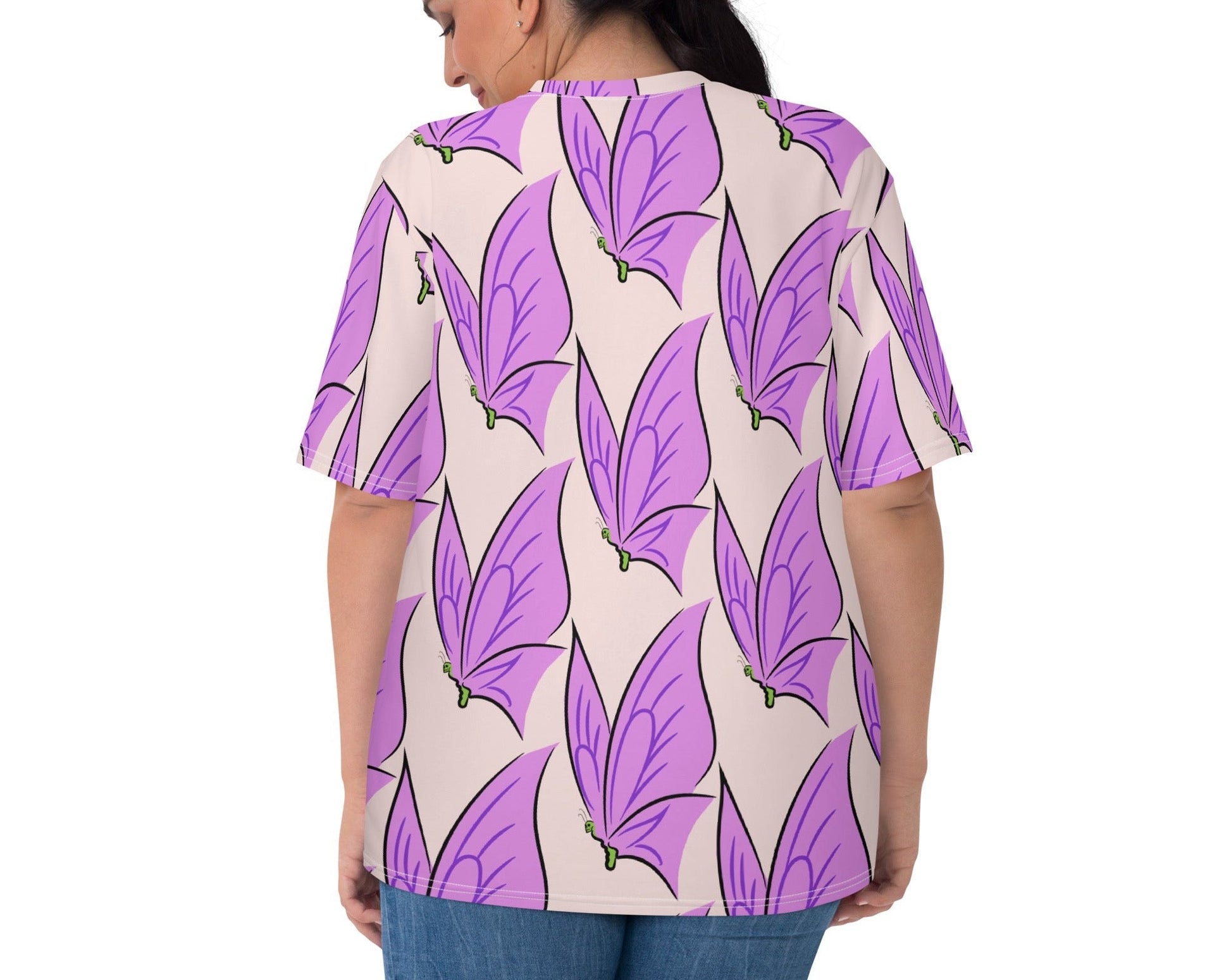 Dhalfashionistt Gift for Her | Nature-Inspired Graphic Tee | Butterfly Lovers Shirt - Dhalfashionistt Art Butterflies Art Lovers Gift Big Pink Butterflies Botanical Tee Shirt Butterfly Gift Butterfly Lovers Butterfly Nature Comfort Colors Comfort Colors Shirt Cotton Touch Polyester Cute Butterflies Tee Gift Butterfly Shirt Gift for Her Graphic Tee Graphic Tee Shirt Nature Inspired oversized shirt Premium Knit Jersey Women's Clothing Free Text