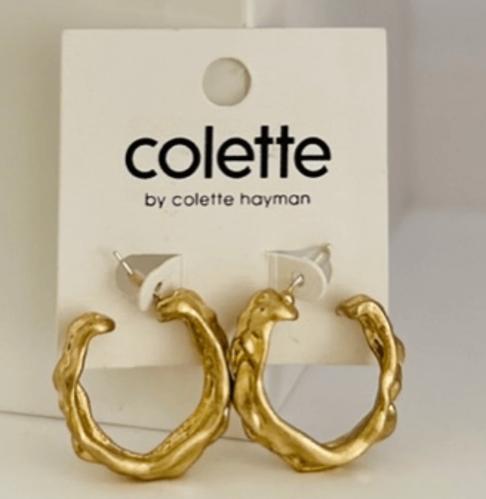 Gold Chunky Medium Hoop Earrings | Affordable Statement Jewelry - Dhalfashionistt