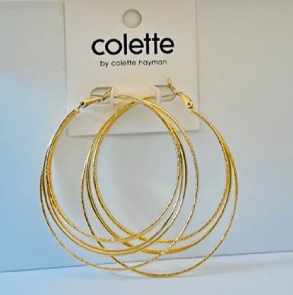 Gold Multi Row Hoop Earrings | Special Occasion Earrings - Dhalfashionistt