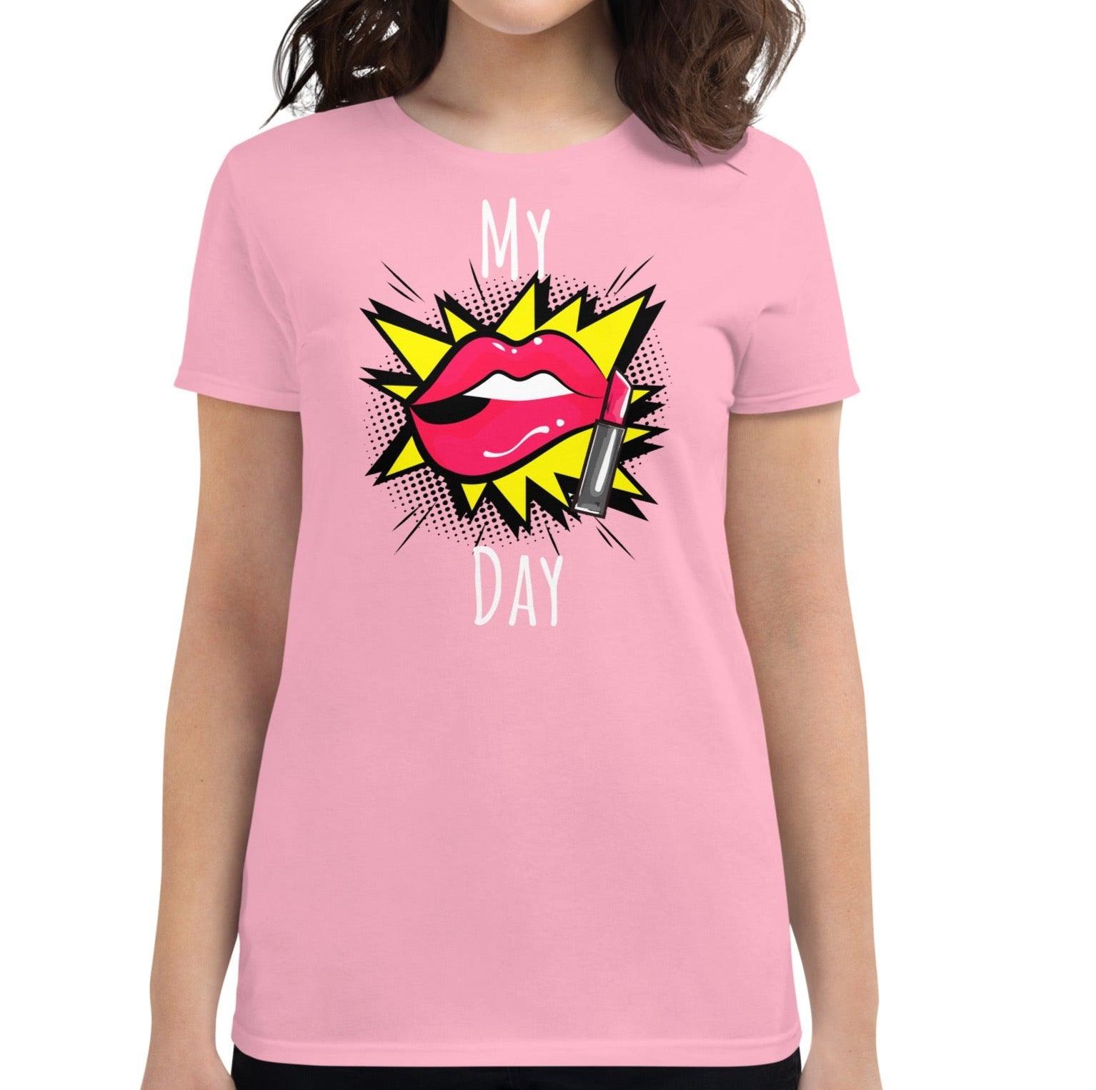 Dhalfashionistt Graphic Tee Shirt | Creativity Shirt | Gift for Her | Pop Art Oversize - Dhalfashionistt Art Lovers Shirt Art Quotes Shirt Big Mouth Shirt Combed Ringspun Cotton Comfort Colors Shirt Creativity Shirt Gift Art Shirt Gift Birthday Gift for Her Graphic Tee Shirt Kissing Lips Design My Day Shirt Pop Art Shirt Women's Clothing Free Text