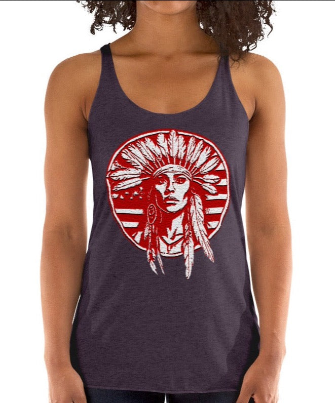 Dhalfashionistt Indigenous Tank Top | Gift for Her | Native Mom | Artistic Design aboriginal art american tank top Art Tank Top Artistic Design Comfort Colors tank feathers down tank gift for her graphic tee Indian head tank Indigenous Day gift indigenous tank top Local Native Local native apparel local native tank Native American Native American Art Native American clothing native face native face tank top Native mom gift oversized tank top Women's Muscle Tank Free Text