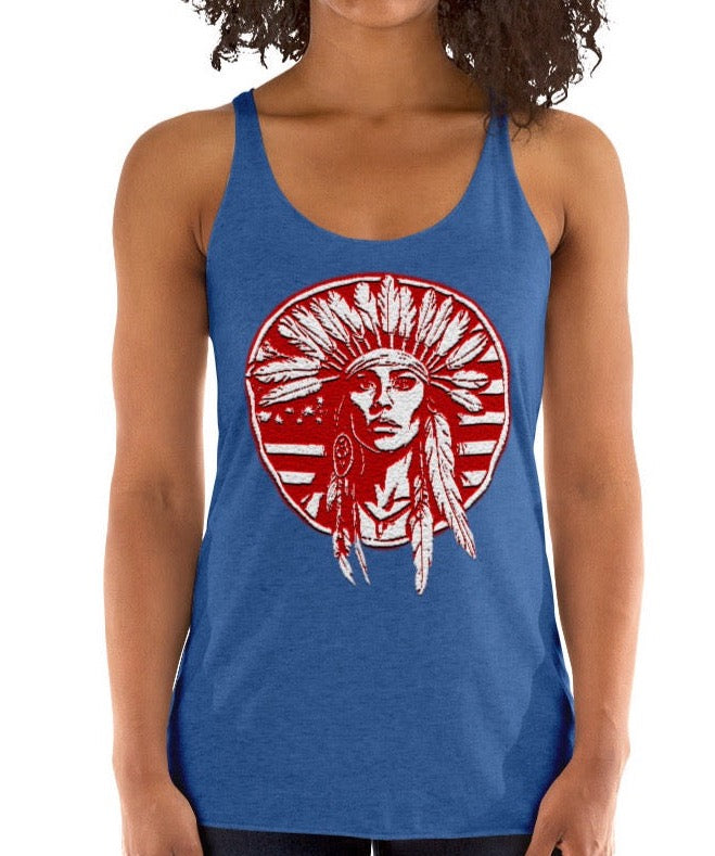 Dhalfashionistt Indigenous Tank Top | Gift for Her | Native Mom | Artistic Design aboriginal art american tank top Art Tank Top Artistic Design Comfort Colors tank feathers down tank gift for her graphic tee Indian head tank Indigenous Day gift indigenous tank top Local Native Local native apparel local native tank Native American Native American Art Native American clothing native face native face tank top Native mom gift oversized tank top Women's Muscle Tank Free Text