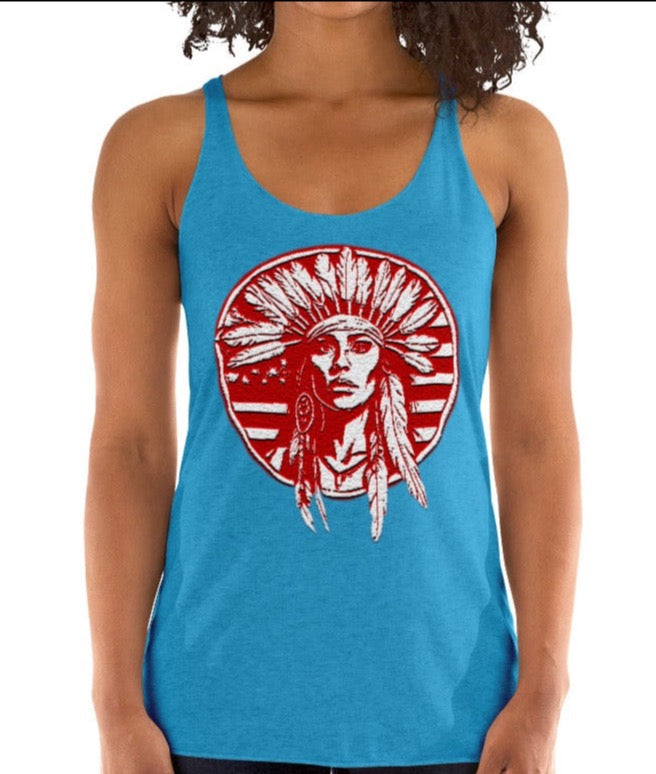Dhalfashionistt Indigenous Tank Top | Gift for Her | Native Mom | Artistic Design aboriginal art american tank top Art Tank Top Artistic Design Comfort Colors tank feathers down tank gift for her graphic tee Indian head tank Indigenous Day gift indigenous tank top Local Native Local native apparel local native tank Native American Native American Art Native American clothing native face native face tank top Native mom gift oversized tank top Women's Muscle Tank Free Text