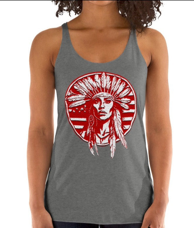 Dhalfashionistt Indigenous Tank Top | Gift for Her | Native Mom | Artistic Design aboriginal art american tank top Art Tank Top Artistic Design Comfort Colors tank feathers down tank gift for her graphic tee Indian head tank Indigenous Day gift indigenous tank top Local Native Local native apparel local native tank Native American Native American Art Native American clothing native face native face tank top Native mom gift oversized tank top Women's Muscle Tank Free Text