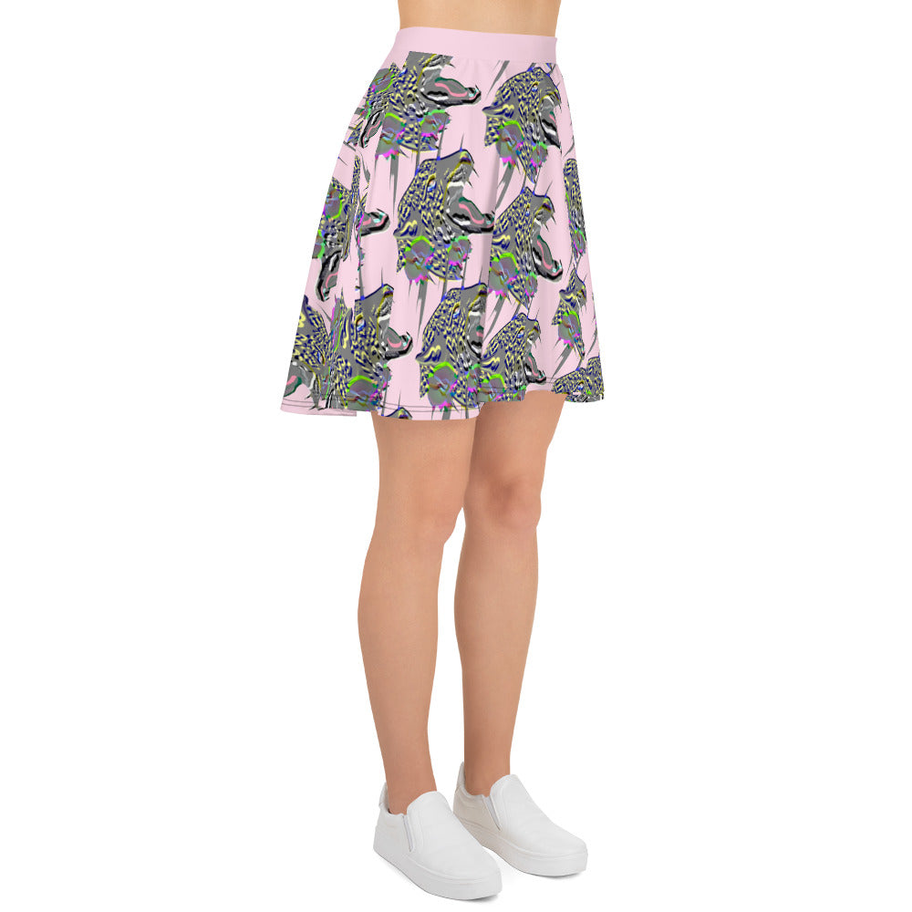 Jaguar Graphic Tee Skate Skirt | Comfort Colors | Animal Print Oversized - Dhalfashionistt