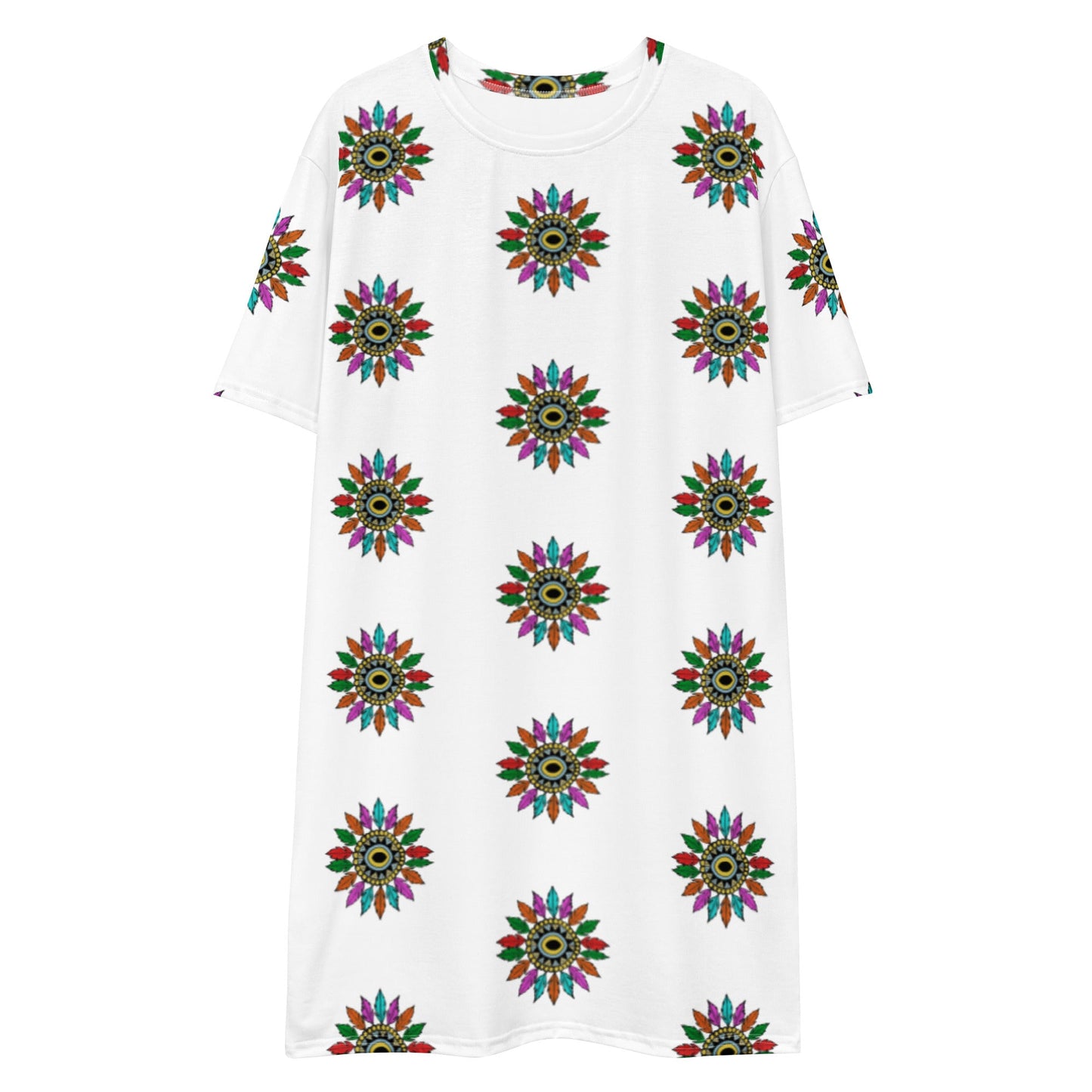 Dhalfashionistt Mandala Flower Dress | Nature-Inspired & Creative Style - Dhalfashionistt All-over Printed Dress Art Quotes Dress Botanical Dress Casual Dress Comfort Colors Comfy and Stylish Dress Creative Dress Fashionable Dress Gift Botanical Dress Gift for Her Gift for Her Dress Mandala Flower Dress Nature Lover's Gift Nature-Inspired Dress Nature-inspired Fashion Oversized Dress Street Style Dress Trendy dress Versatile Dress Women's Clothing Free Text