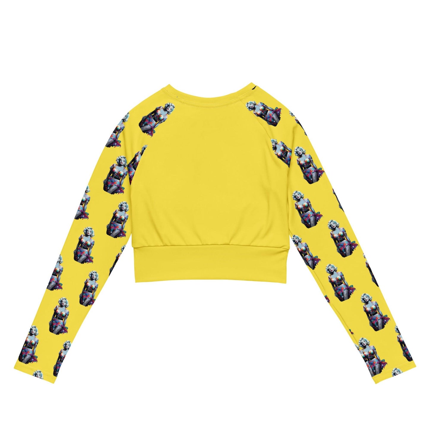 Marilyn Monroe-Inspired Oversized Long-Sleeve Crop Top | Hollywood Legend - Dhalfashionistt