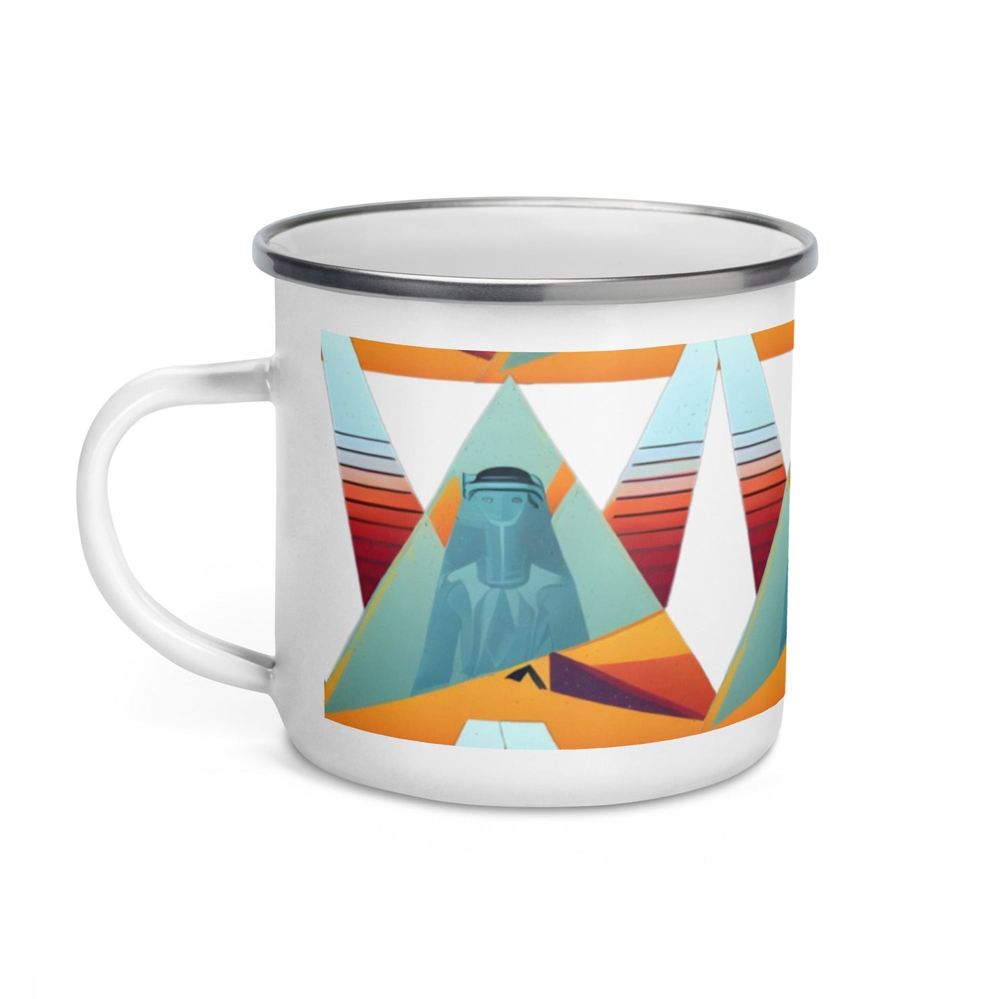 Radiant Colors Pyramid Egypt | Camp Mug for Stylish Camping Adventures - Dhalfashionistt