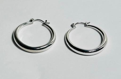 Silver Hoop Earrings | Special Occasion Earrings - Dhalfashionistt