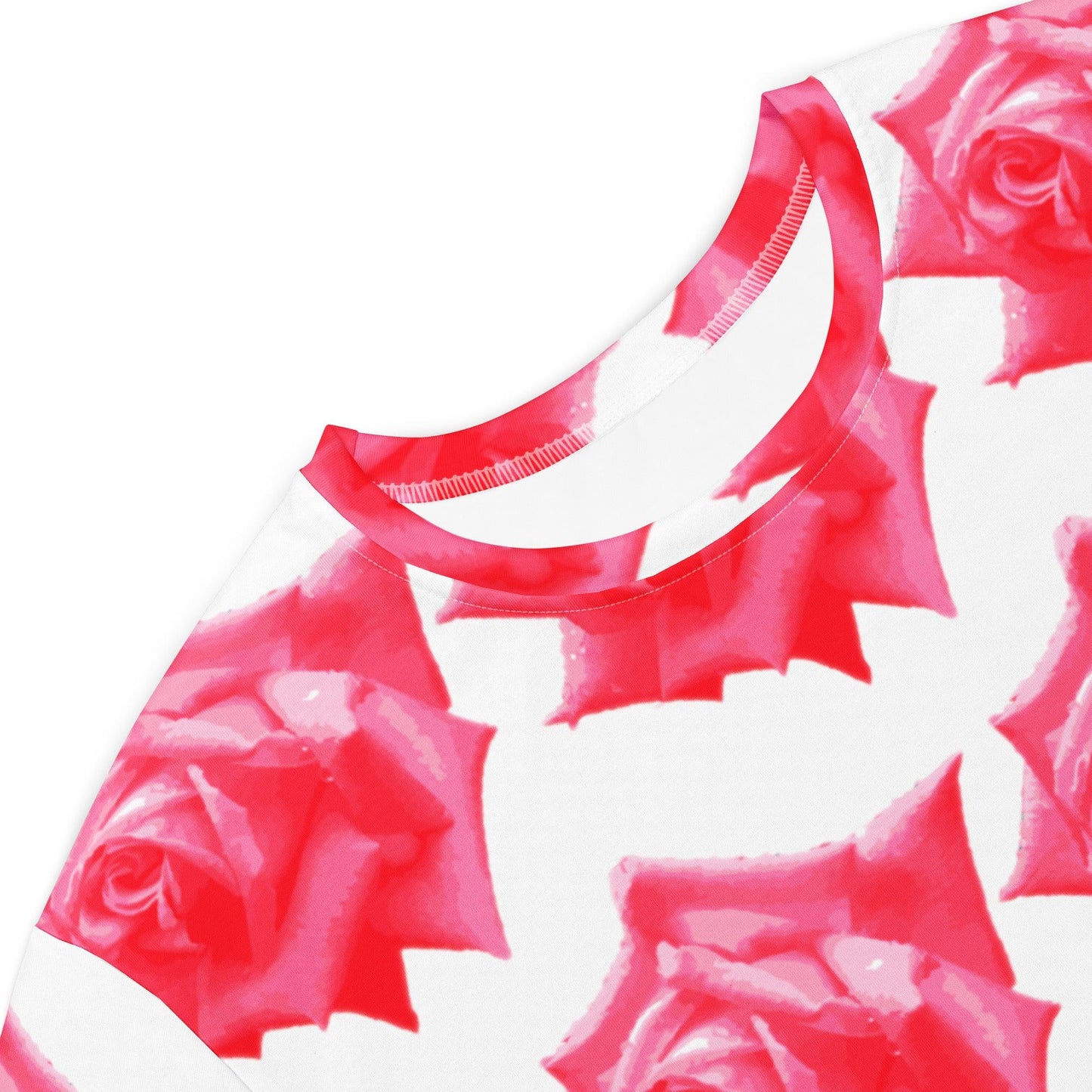 Vibrant Rose Garden: Roses T-shirt Dress| Floral Design| Gift for Her - Dhalfashionistt