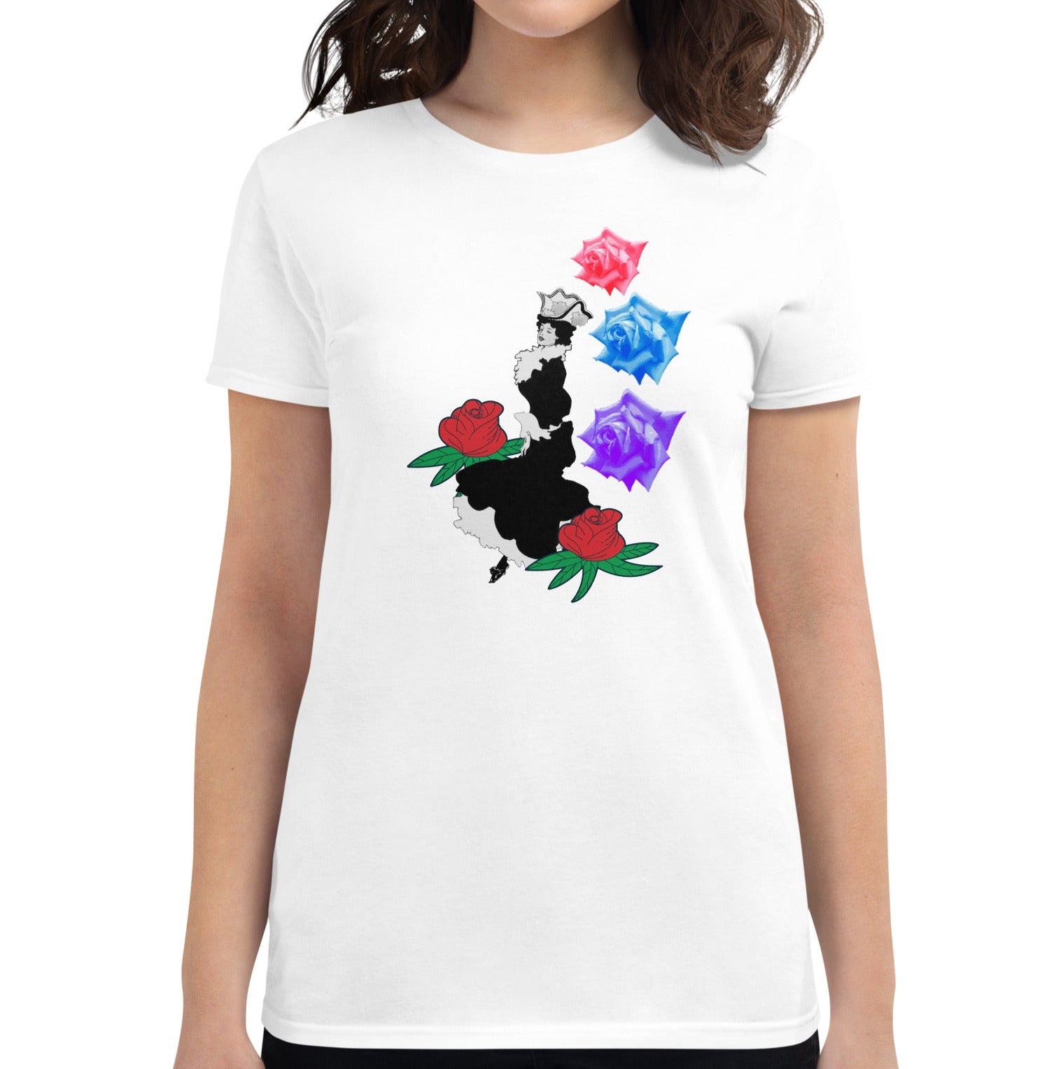 Dhalfashionistt Victorian Dress Shirt | Floral Roses | Art Lovers Gift - Dhalfashionistt Art Lovers Shirt Art Shirt Artistic Clothing Elegant Apparel Floral Art Print Floral Roses Shirt Gift for Her Shirt Nature Inspired Shirt Nature Lover's Gift Victorian Dress Shirt Victorian Roses Shirt Women's Fashion Free Text