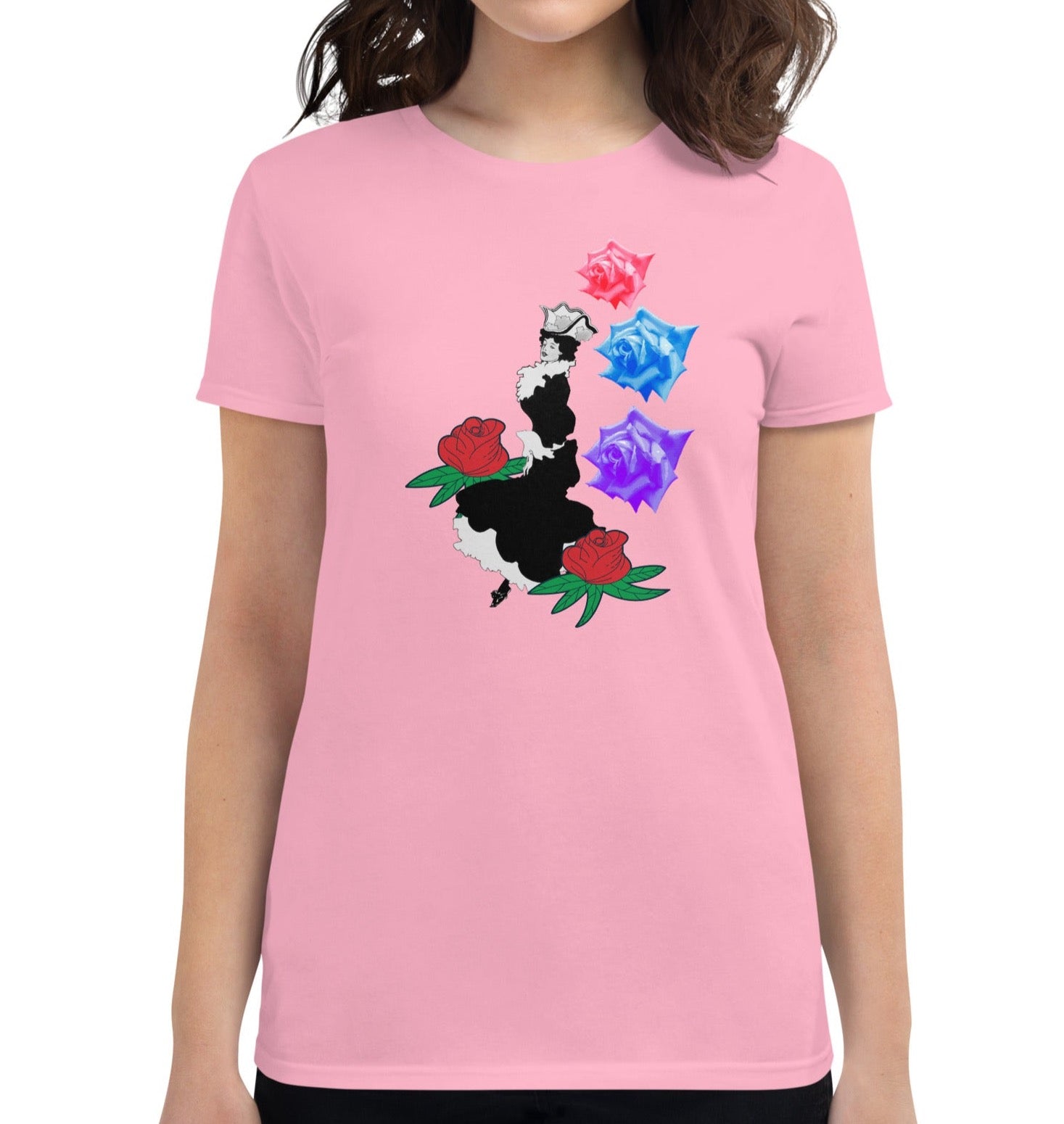 Dhalfashionistt Victorian Dress Shirt | Floral Roses | Art Lovers Gift - Dhalfashionistt Art Lovers Shirt Art Shirt Artistic Clothing Elegant Apparel Floral Art Print Floral Roses Shirt Gift for Her Shirt Nature Inspired Shirt Nature Lover's Gift Victorian Dress Shirt Victorian Roses Shirt Women's Fashion Free Text