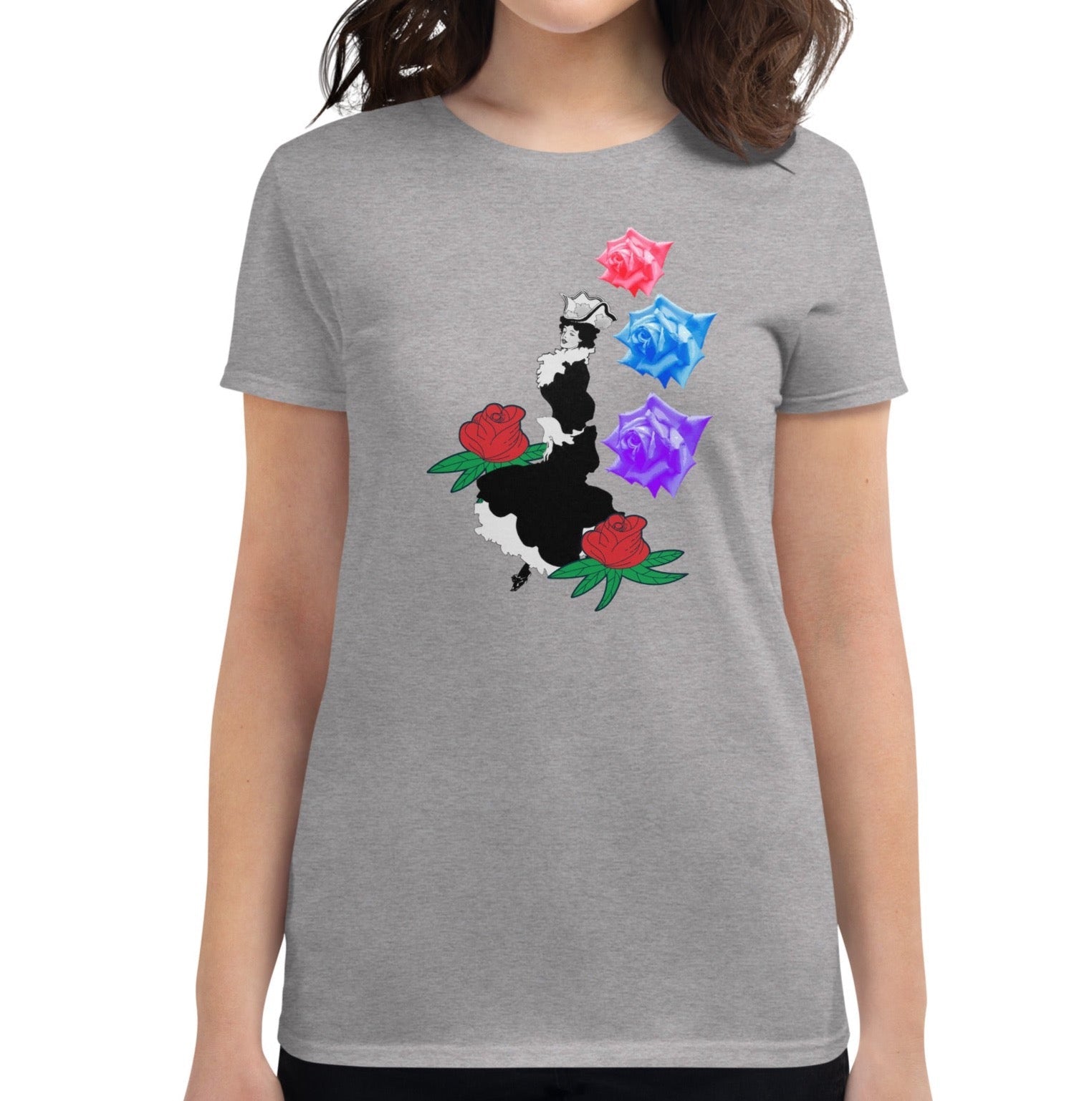 Dhalfashionistt Victorian Dress Shirt | Floral Roses | Art Lovers Gift - Dhalfashionistt Art Lovers Shirt Art Shirt Artistic Clothing Elegant Apparel Floral Art Print Floral Roses Shirt Gift for Her Shirt Nature Inspired Shirt Nature Lover's Gift Victorian Dress Shirt Victorian Roses Shirt Women's Fashion Free Text