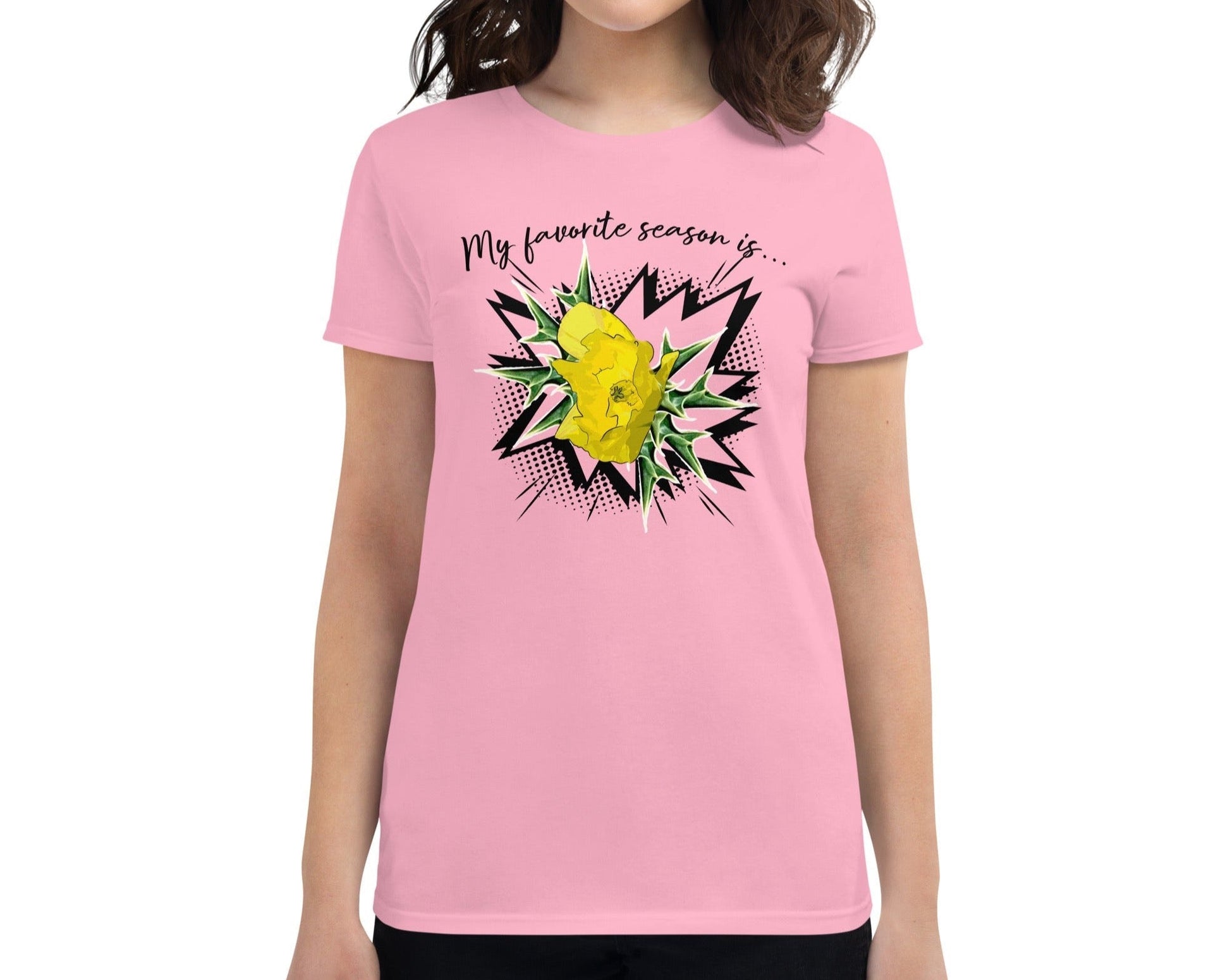 Dhalfashionistt Gift for Her | Comfort Colors Shirt | Nature-Inspired Graphic Tee - Dhalfashionistt Art Lovers Art Lovers Gift Botanical Shirt Comfort Colors Shirt Comic Art Floral Fresh Flower Gift Gift Botanical Gift for Her Graphic Tee Nature Inspired Open Season Stylish Apparel Women's Clothing Free Text