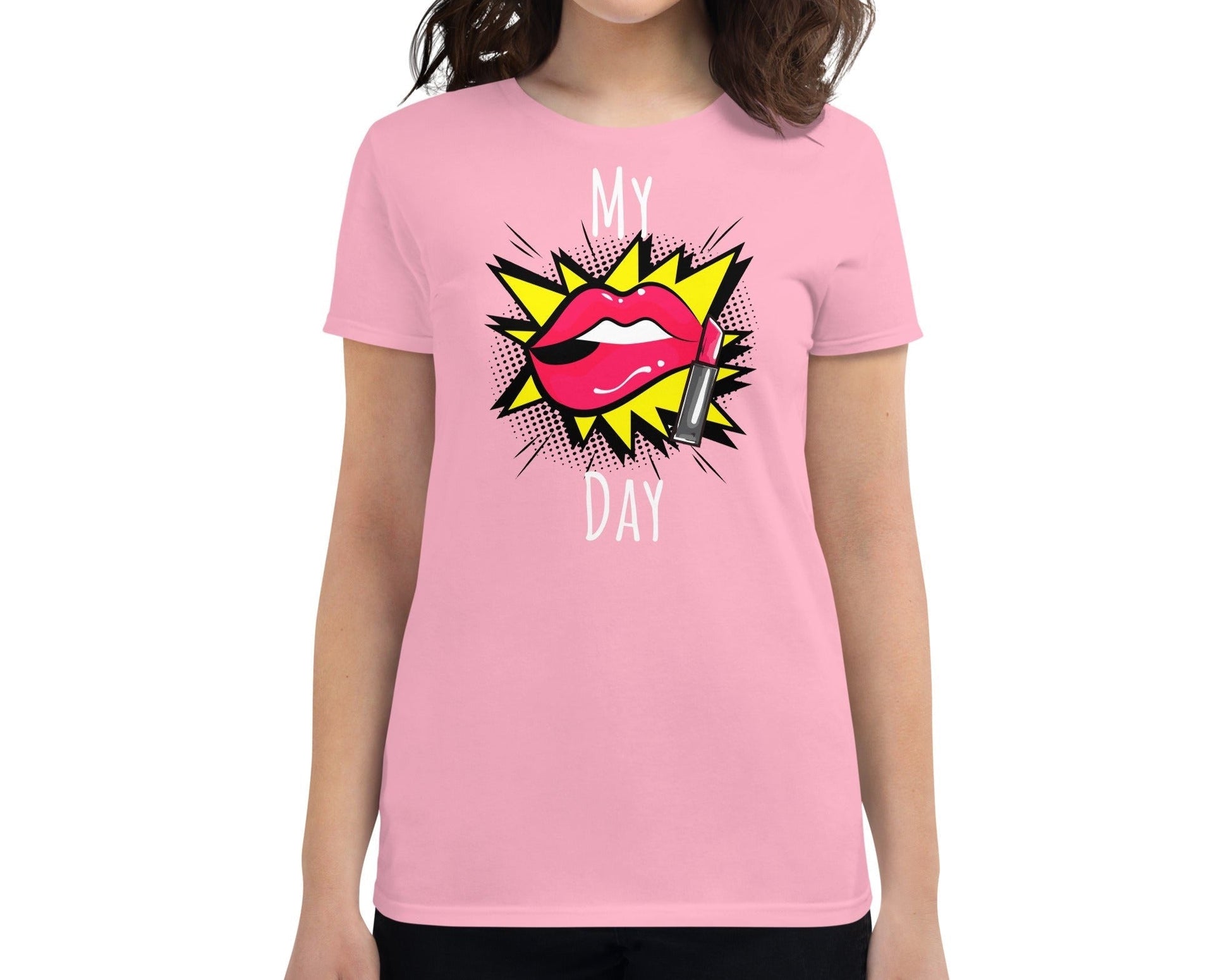 Dhalfashionistt Graphic Tee Shirt | Creativity Shirt | Gift for Her | Pop Art Oversize - Dhalfashionistt Art Lovers Shirt Art Quotes Shirt Big Mouth Shirt Combed Ringspun Cotton Comfort Colors Shirt Creativity Shirt Gift Art Shirt Gift Birthday Gift for Her Graphic Tee Shirt Kissing Lips Design My Day Shirt Pop Art Shirt Women's Clothing Free Text