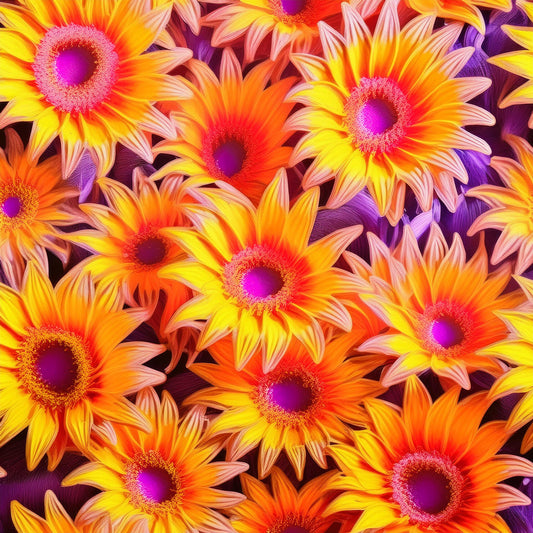 3D Sunflowers Watercolor Colorful Wall Mural | Artistic Decor Wallpaper - Dhalfashionistt