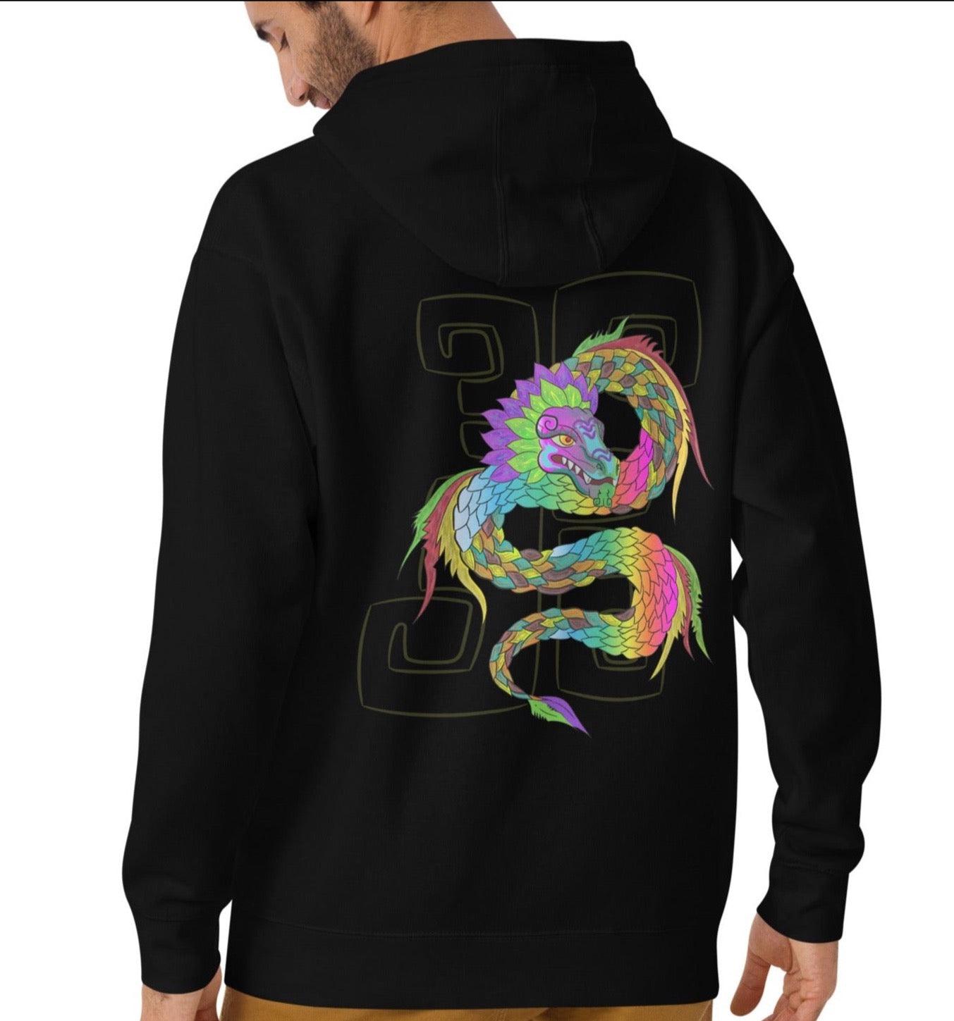 Dhalfashionistt Adventure Hoodie | Graphic Tee | Neon Serpent | Nature Lovers Adventure Hoodie Art Hoodie Aztec Culture Camping Lovers Comfort Colors Fashionable Design Feathered Serpent Gift for Him Graphic Tee Men's Hooded Sweatshirt Mythical Creature National Park Nature Lovers Neon Serpent Outdoor Adventure Oversized Hoodie Streetwear Unique Design Wild Animals Free Text