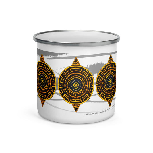 Ancient Peruvian Pattern Camp Mug: Bring a Dash of Culture to Your Home and Office, - Dhalfashionistt