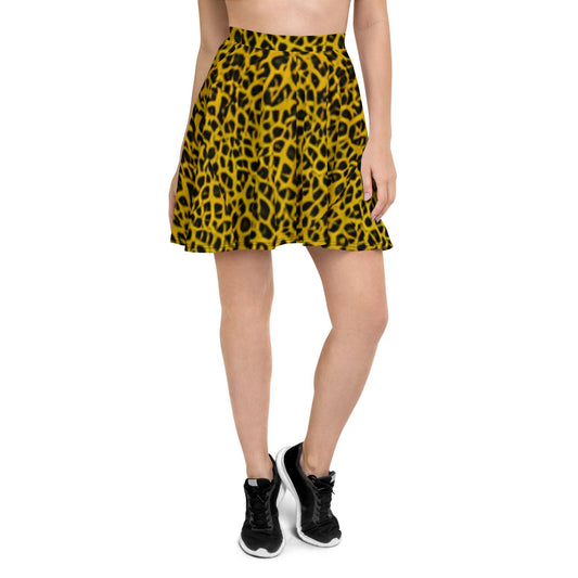 Animal Leopard Panther Cheetah Print Skater Skirt| Unique Comfort Colors Oversized - Dhalfashionistt