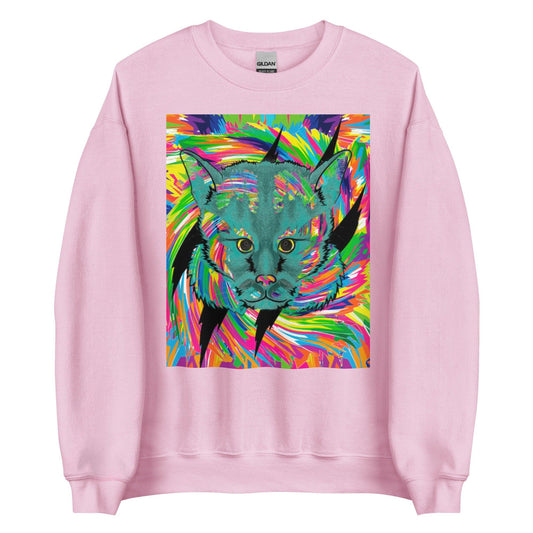 Artistic Cat Colors Unisex Sweatshirt: Oversized Nature-Intertwined Gem - Dhalfashionistt