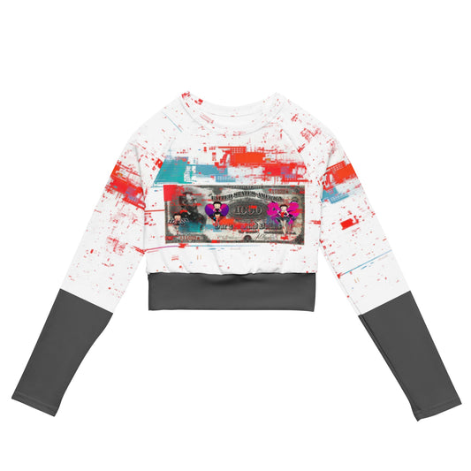 Betty Boop Oversized Long-Sleeve Crop Top | Fashion Icon & Graphic Tees | 1000 Dollar Bill - Dhalfashionistt