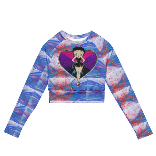 Betty Boop Oversized Long-Sleeve Crop Top | Icon Fashion & Feminine - Dhalfashionistt