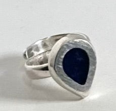 Blue Sapphire silver Adjustable ring | Affordable Luxury Jewelry - Dhalfashionistt