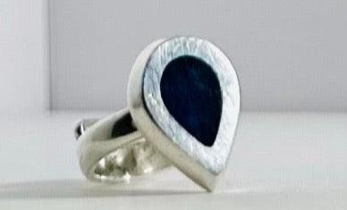 Blue Sapphire silver Adjustable ring | Affordable Luxury Jewelry - Dhalfashionistt