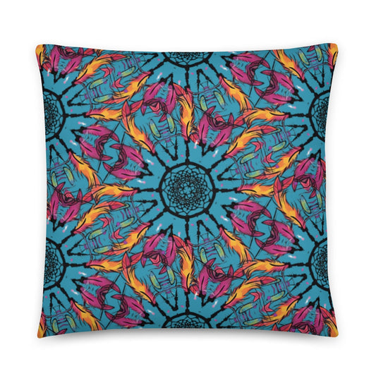 Boho Chic Feather Motif Pillow | Comfortable Home Styling - Dhalfashionistt