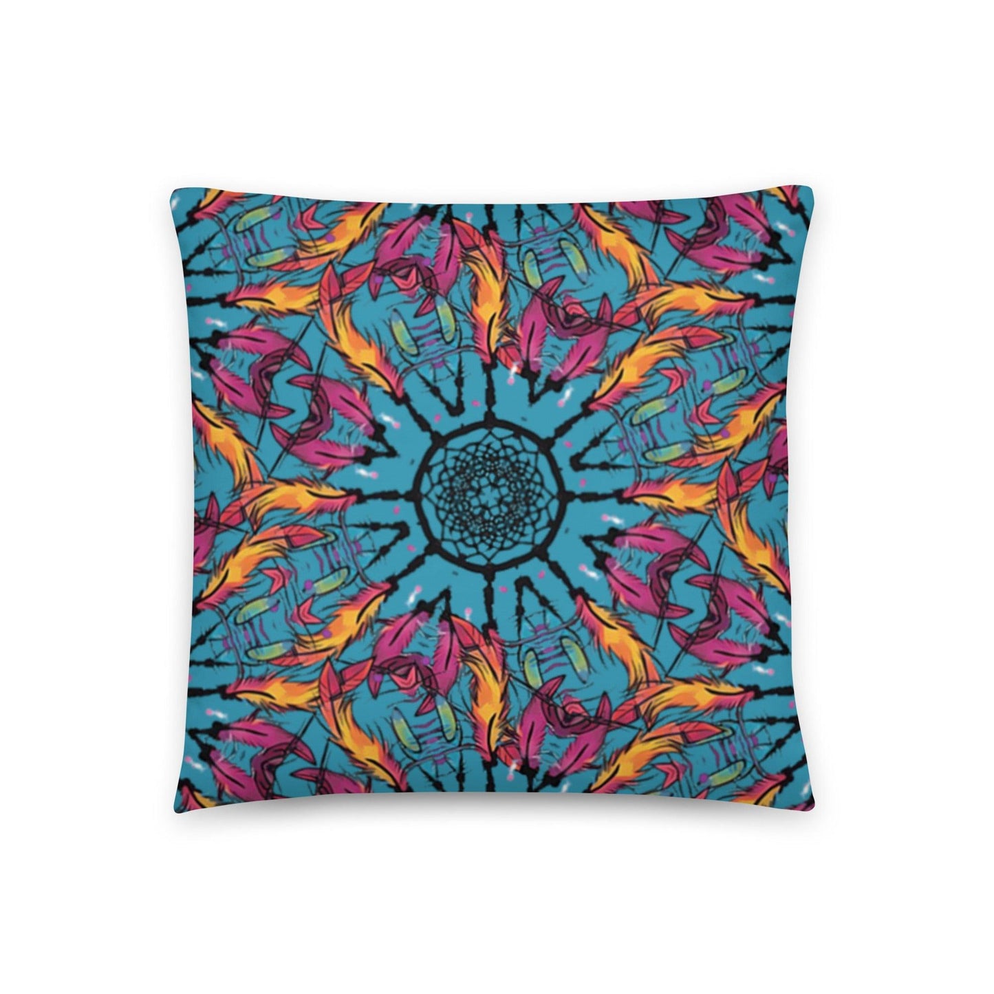 Boho Chic Feather Motif Pillow | Comfortable Home Styling - Dhalfashionistt