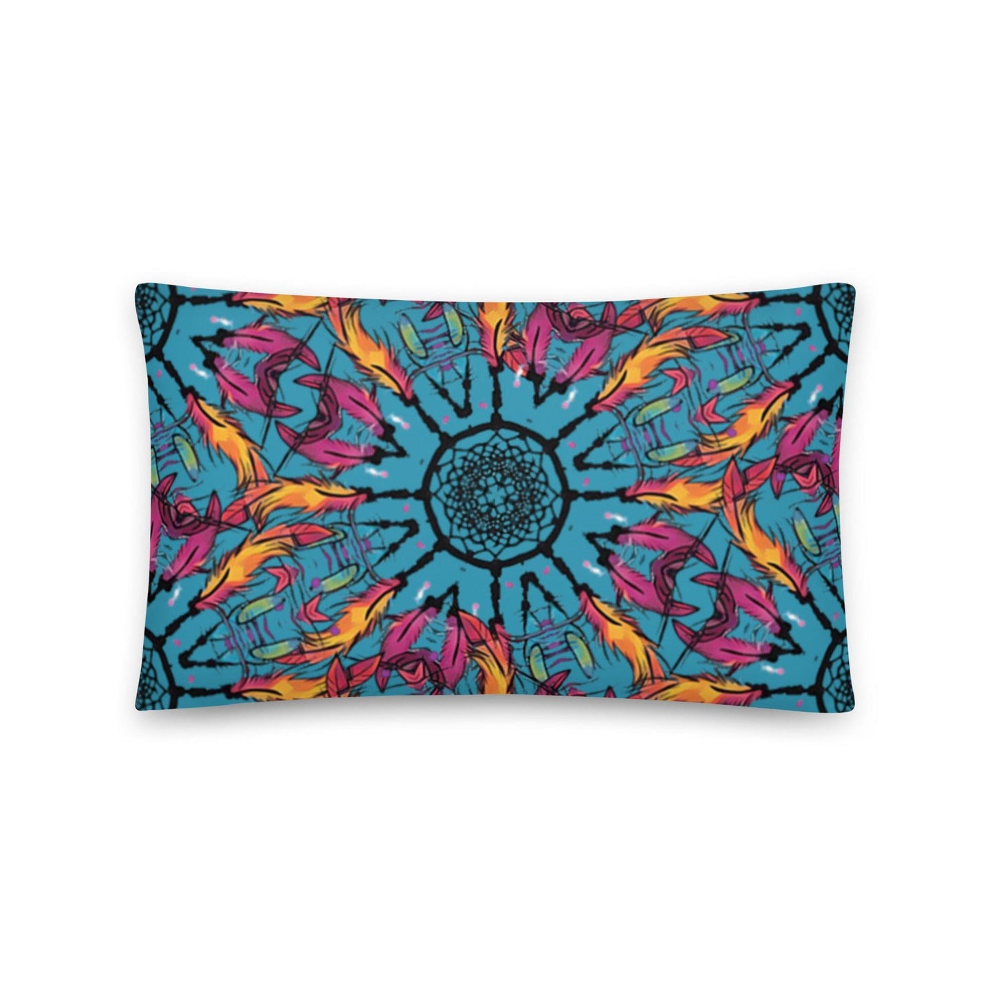 Boho Chic Feather Motif Pillow | Comfortable Home Styling - Dhalfashionistt